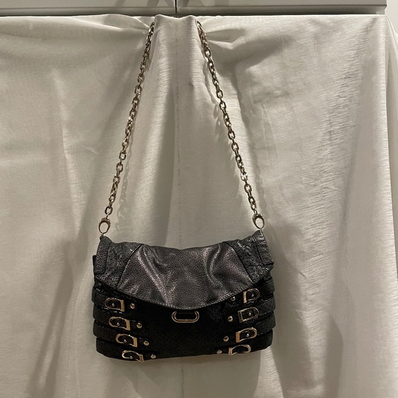 Jimmy Choo Small Blythe Black Leather Shoulder Bag - Picture 4 of 13